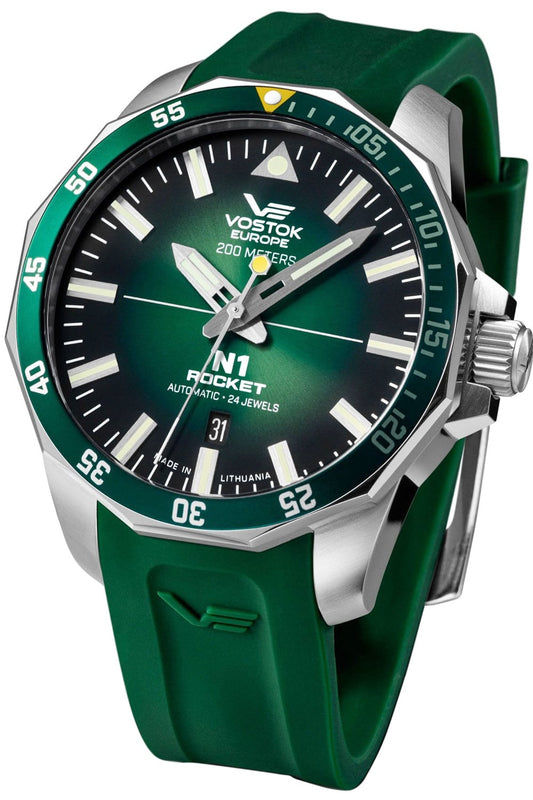 Vostok Europe Rocket N1 NH35A-225A710-SIGRE Herren Armbanduhr Grün • Automatikwerk • Limitierte Edition
