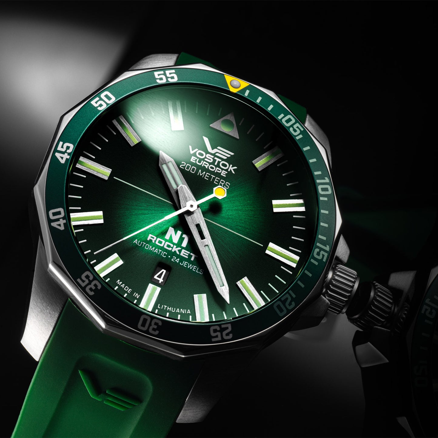 Vostok Europe Rocket N1 NH35A-225A710-SIGRE Herren Armbanduhr Grün • Automatikwerk • Limitierte Edition, Bild 5