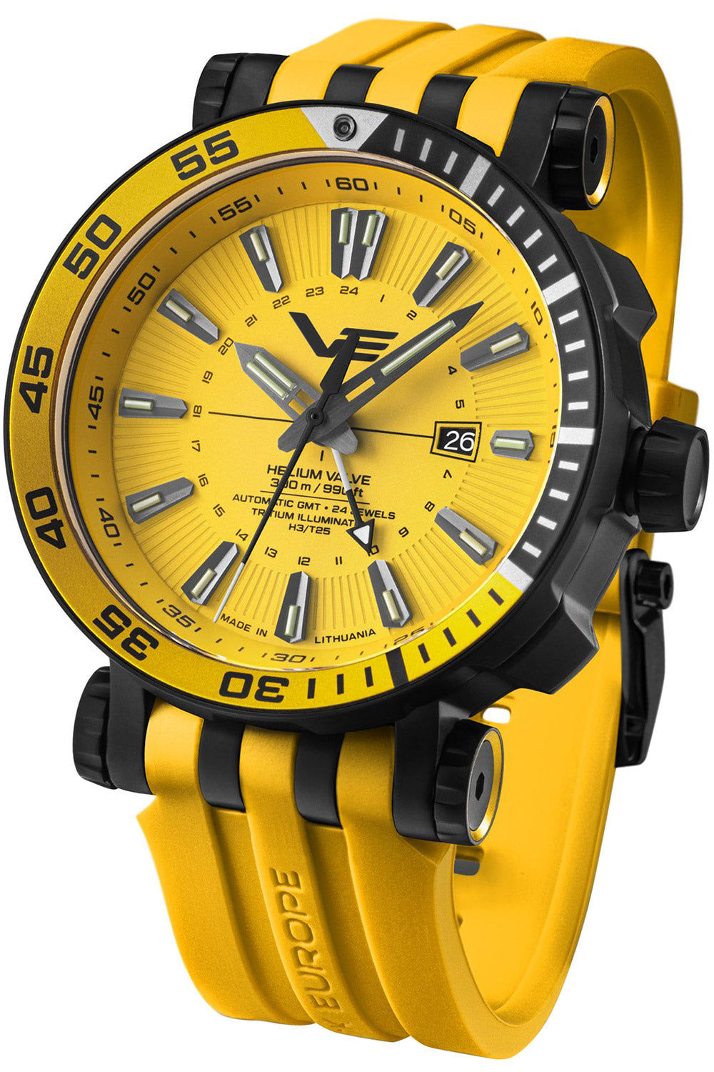 Vostok Europe Energia Rocket NH34-575C719 Herrenuhr Gelb • GMT-Uhrwerk • 2 Wechselarmbänder, Bild 2