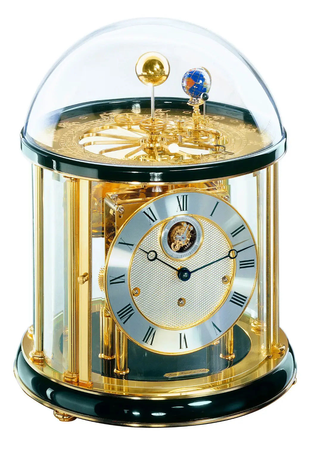 Hermle Tellurium Tourbillon 23069 • Vergoldetes Tourbillon • Tellurium mit Mondphase
