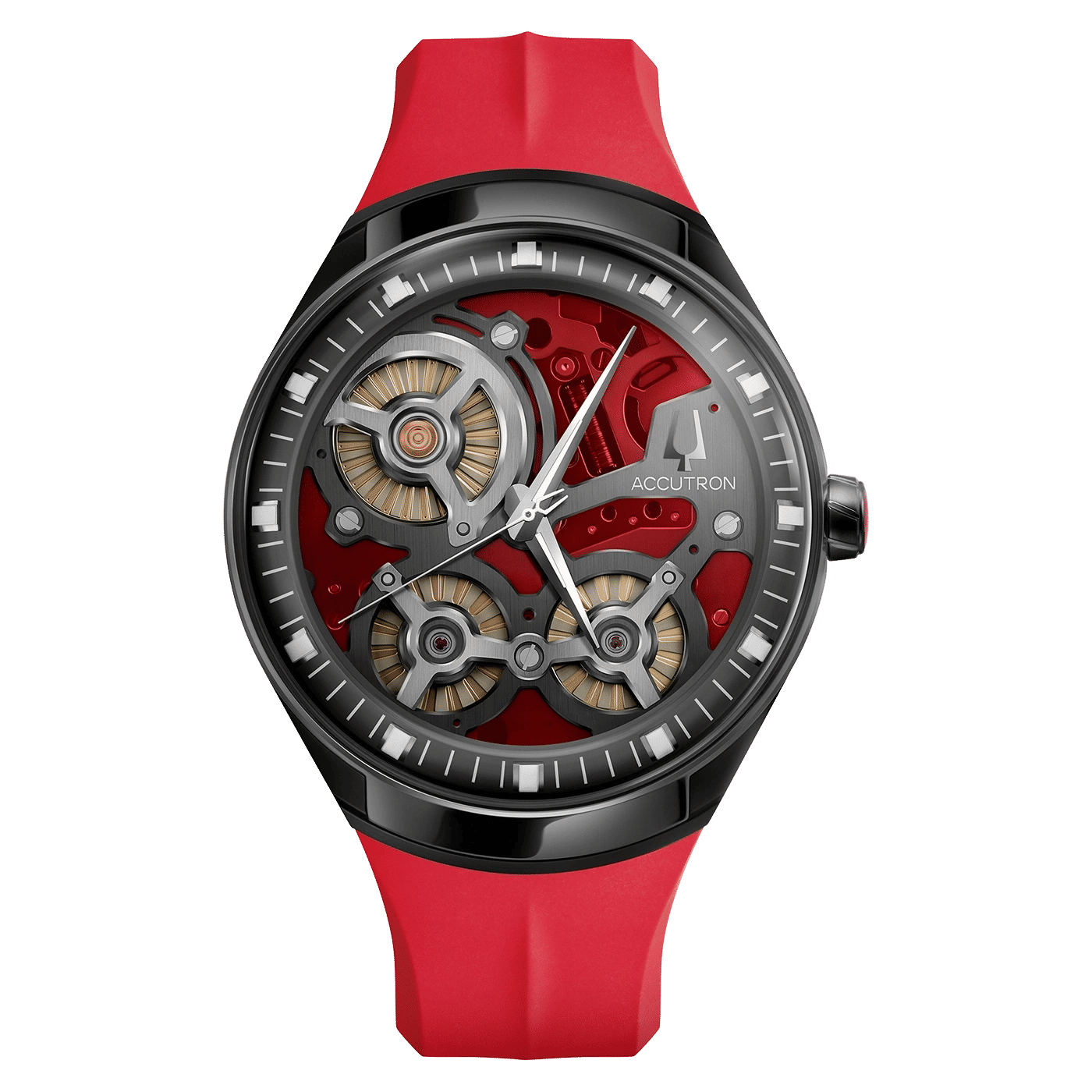 Bulova 28A206 Herrenuhr Accutron DNA Casino Limited Edition Schwarz • Saphirglas • Analog-Quarz Kaliber NS30