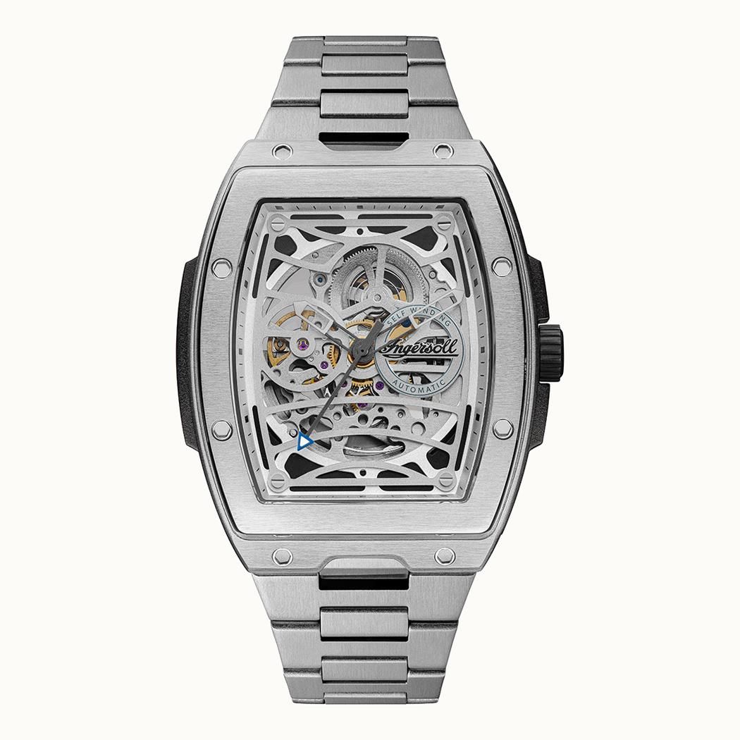 Ingersoll 1892 The Challenger I12310 Herren Armbanduhr Silber • Automatikwerk • Mineralglas