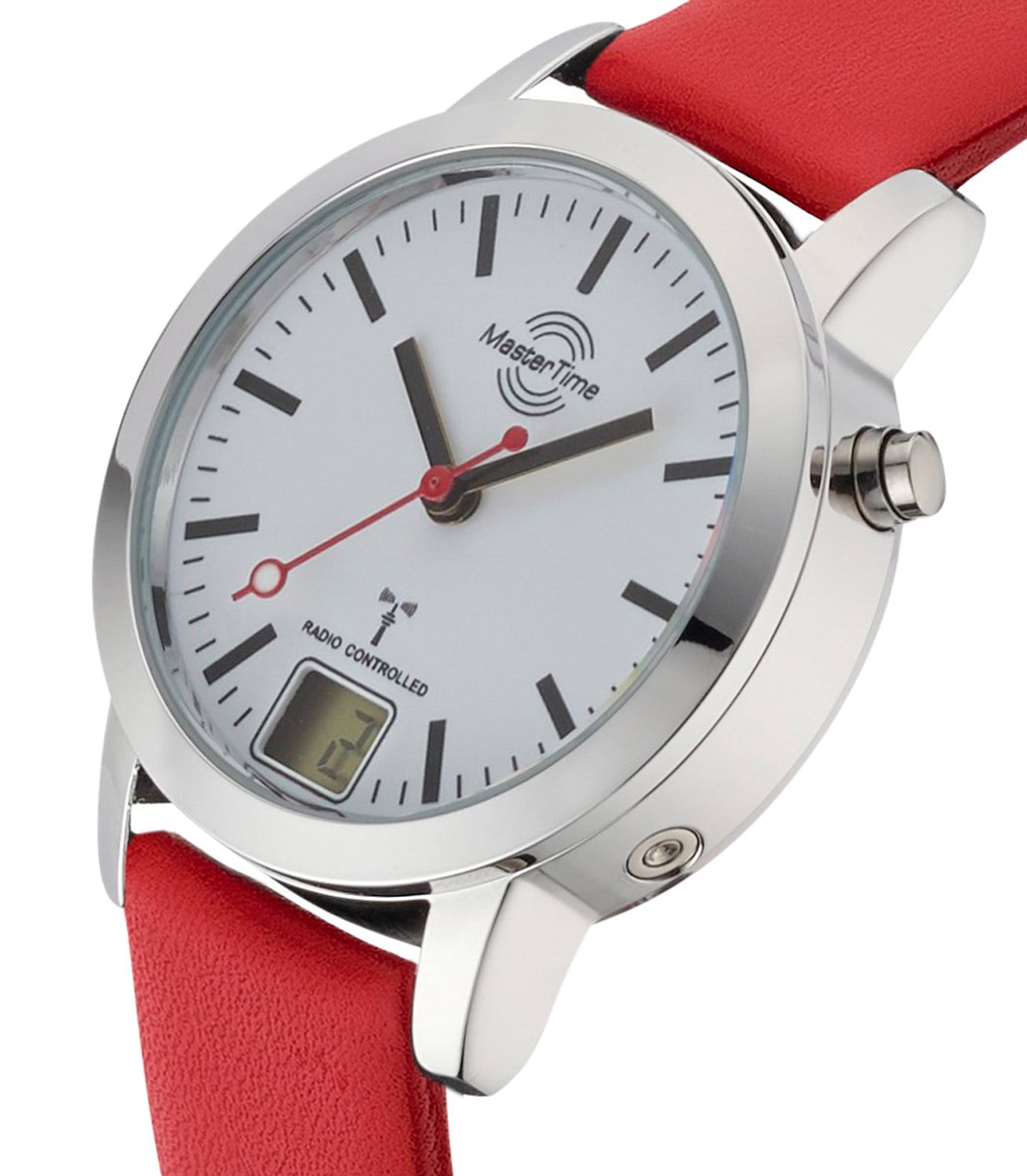 Master Time Daily MTLA-10918-11L Damen Armbanduhr Rot • Funk-Quarzwerk • Mineralglas, Bild 2