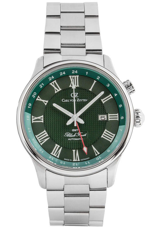 Carl von Zeyten Rench CVZ0087GRMS Herrenuhr Silber Grün • Automatikwerk • Saphirglas