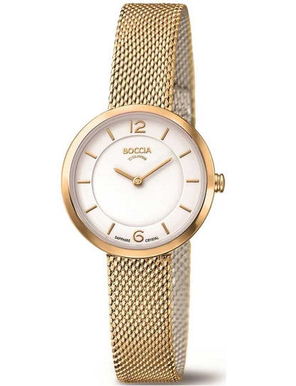 Boccia Slim 3266-08 Damen Armbanduhr • Titan Saphirglas • Elegantes Quarzwerk