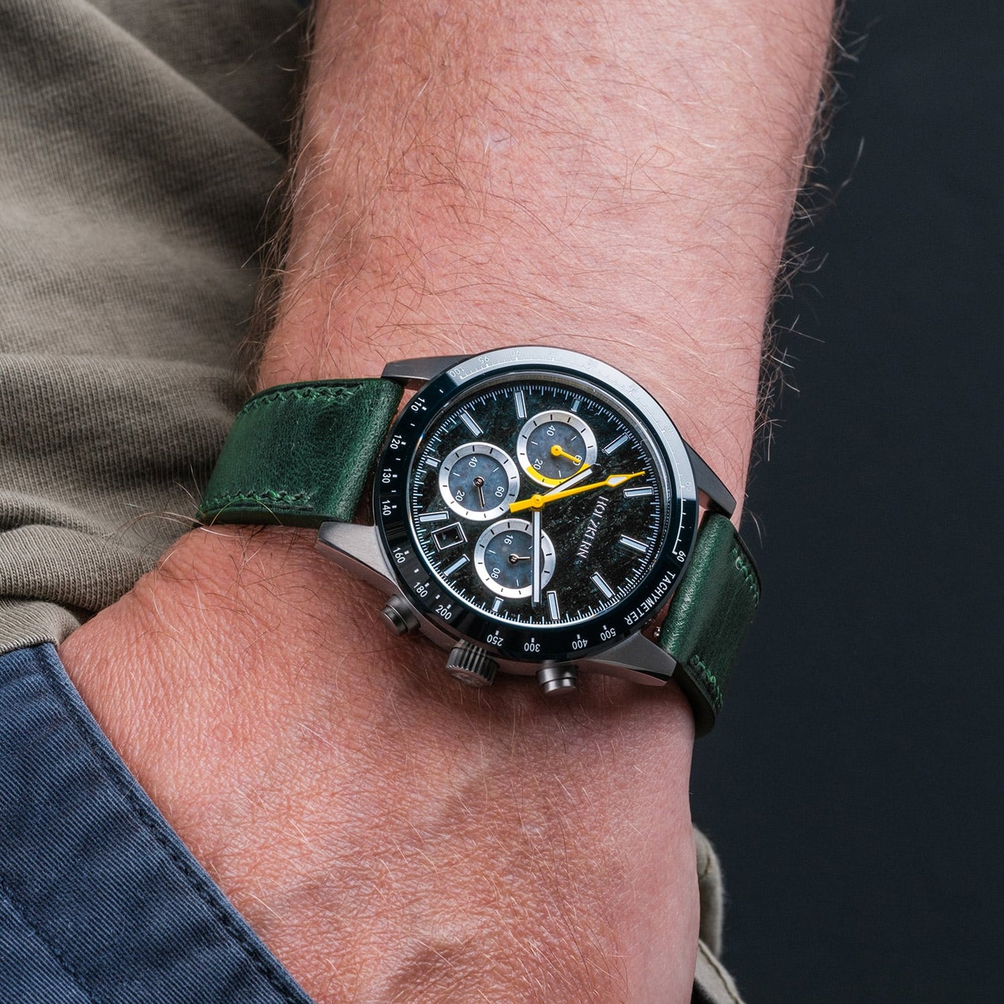 Holzkern Neverrest 9010631021832 Herren Armbanduhr Grün • Titan-Gehäuse • Saphirglas, Bild 5