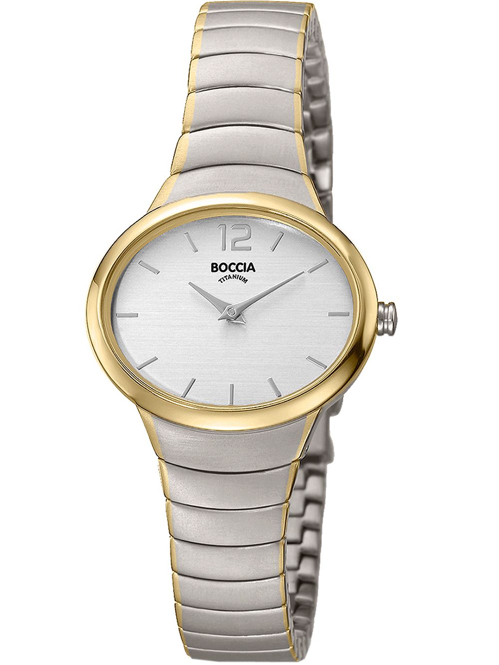 Boccia Titanium 3280-03 Damen Armbanduhr Bicolor • Perlmutt-Zifferblatt • Mineralglas