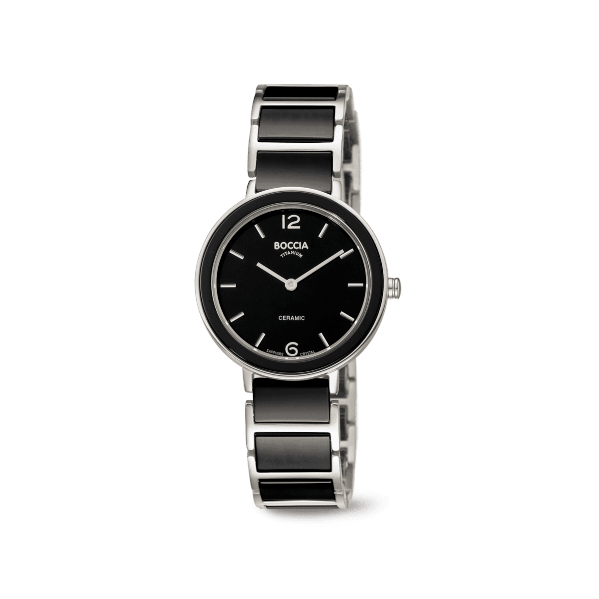 Boccia Titanium 3311-02 Damen Armbanduhr • Keramik & Reintitan • Saphirglas