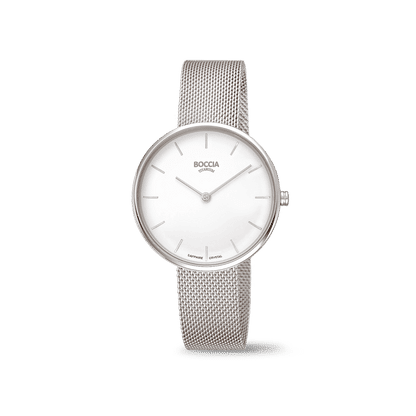 Boccia Titanium 3327-09 Damen Armbanduhr • Saphirglas • Milanaise-Band
