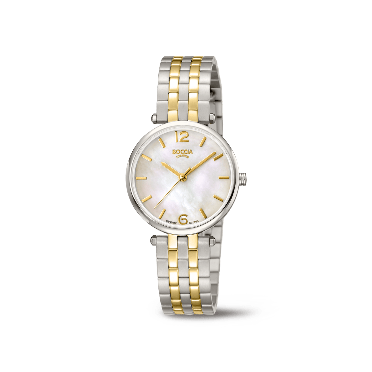 Boccia Titanium 3339-03 Damen Armbanduhr • Saphirglas • Reintitan goldplattiert, Bild 2