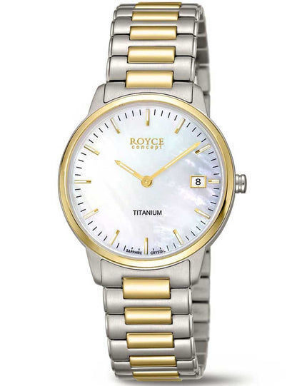 Boccia Royce 3341-02 Damen Armbanduhr Bicolor • Saphirglas • Titan-Bicolor-Armband