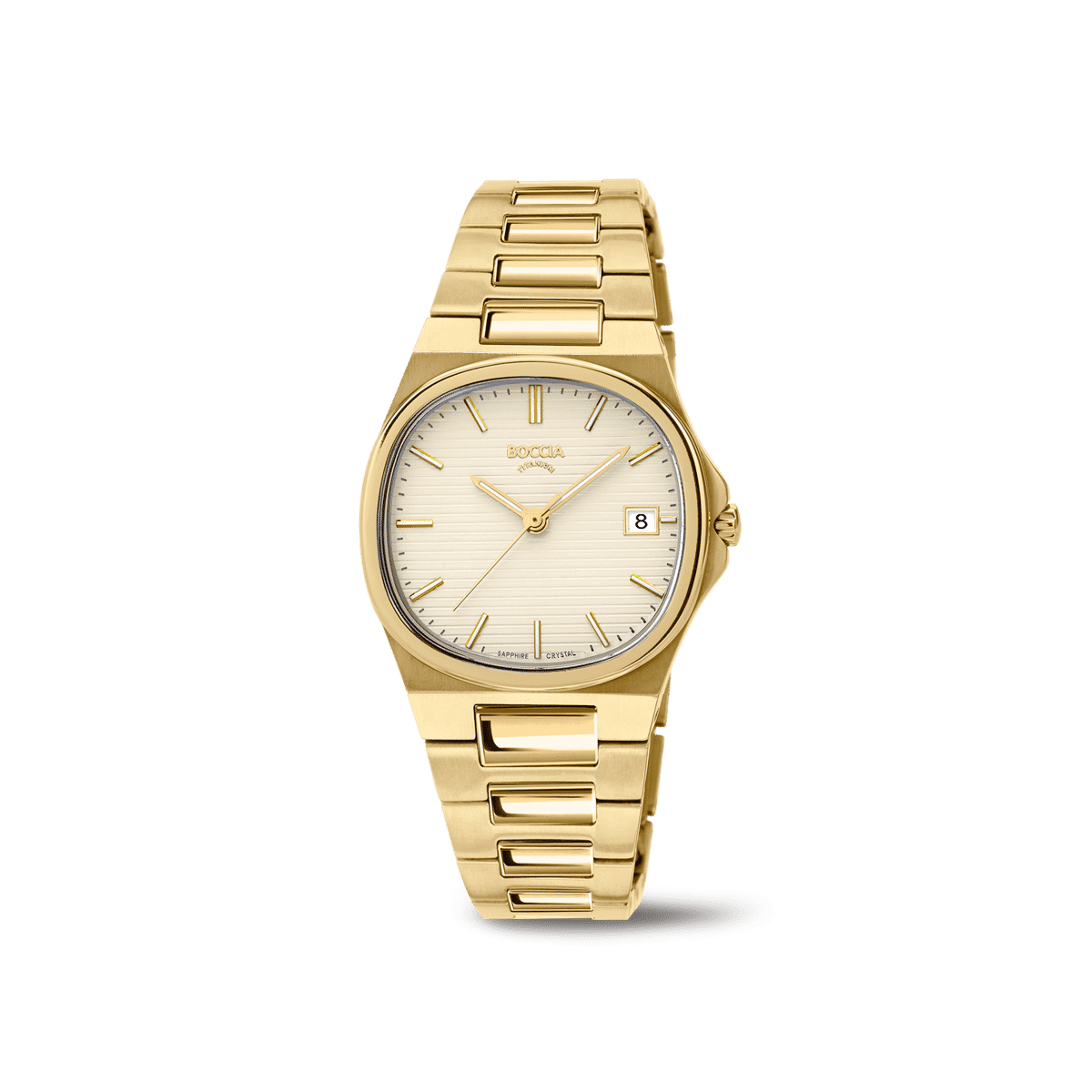 Boccia 3348-04 Damen Armbanduhr Titanium • Saphirglas • Goldplattiert