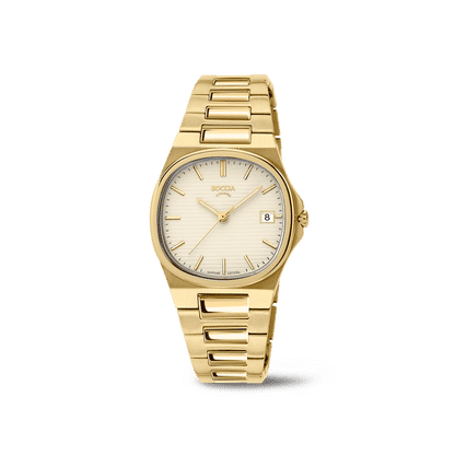 Boccia 3348-04 Damen Armbanduhr Titanium • Saphirglas • Goldplattiert