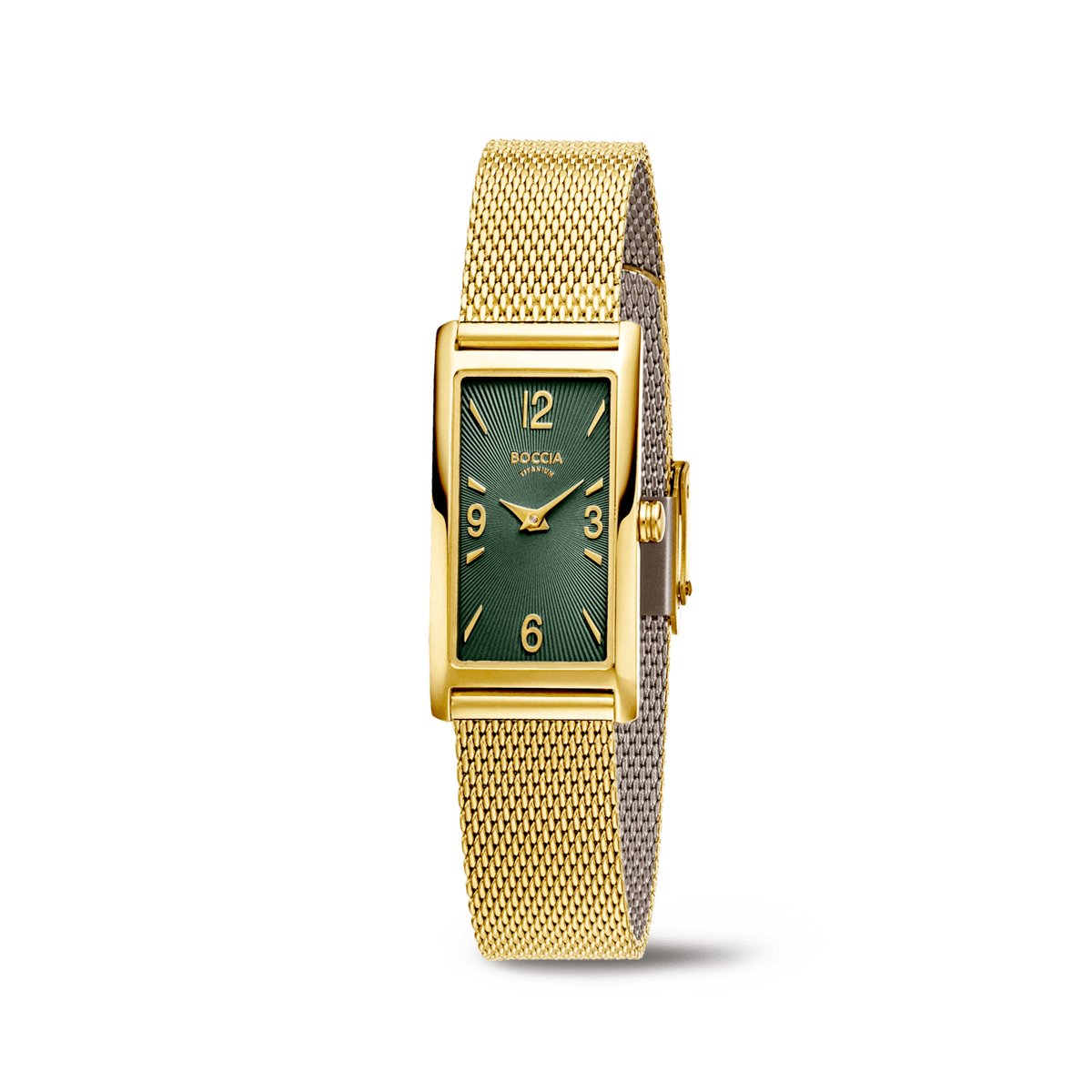 Boccia Titanium 3366-01 Damen • Reintitan-Gehäuse • Milanaise-Armband, Bild 2