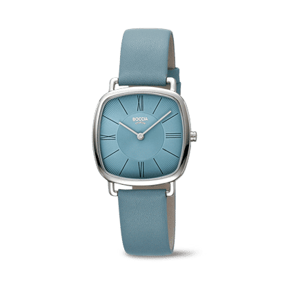 Boccia Titanium 3370-01 Damen • Titan-Gehäuse • Lederarmband