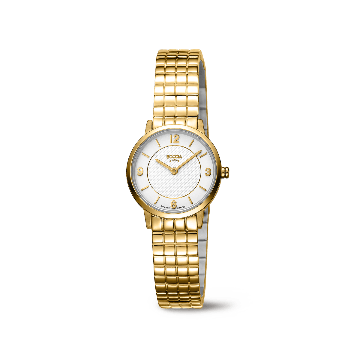 Boccia Titanium 3371-02 Damen Armbanduhr • Titan mit Goldplattierung • Saphirglas, Bild 4