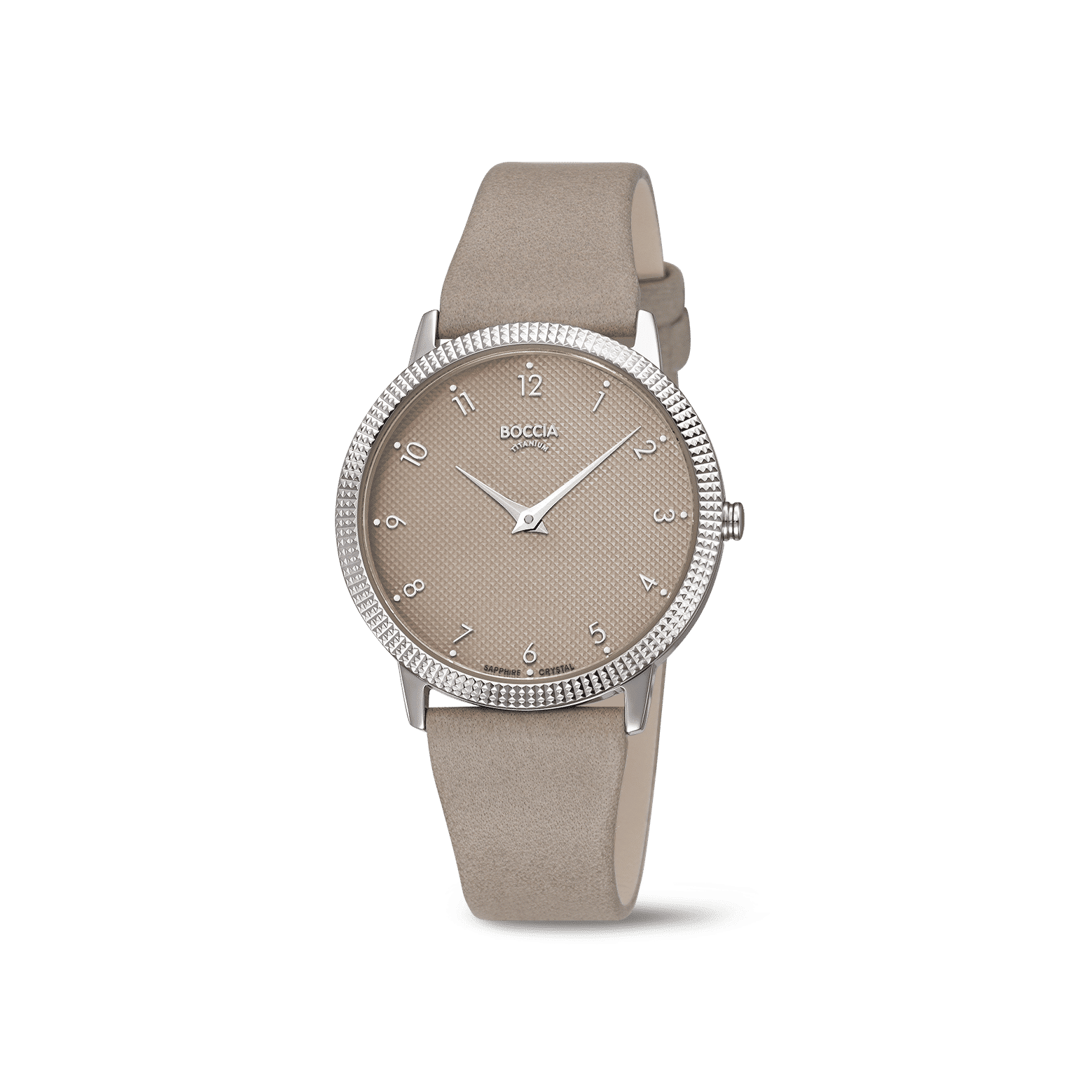 Boccia 3381-01 Damen Armbanduhr Beige • Reintitan-Gehäuse • Saphirglas