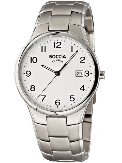Boccia Titanium 3512-08 Herren Armbanduhr • Mineralglas • Superflaches Titangehäuse