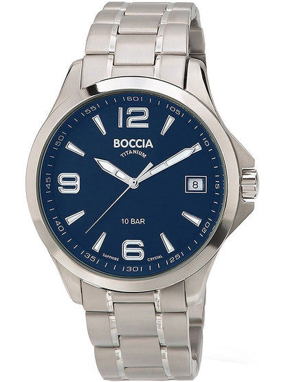 Boccia Titanium 3591-03 Herrenuhr Silber • Saphirglas • 10 ATM wasserdicht