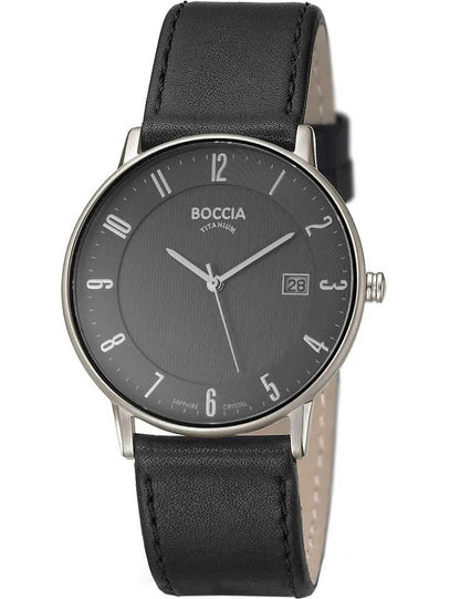 Boccia Titanium 3607-05 Herren Armbanduhr Anthrazit • Saphirglas • Ultraflaches Titangehäuse