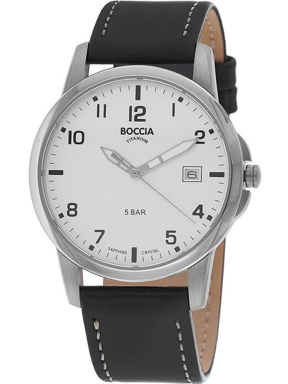 Boccia Titanium 3625-02 Herren Armbanduhr Silber • Saphirglas • Titangehäuse