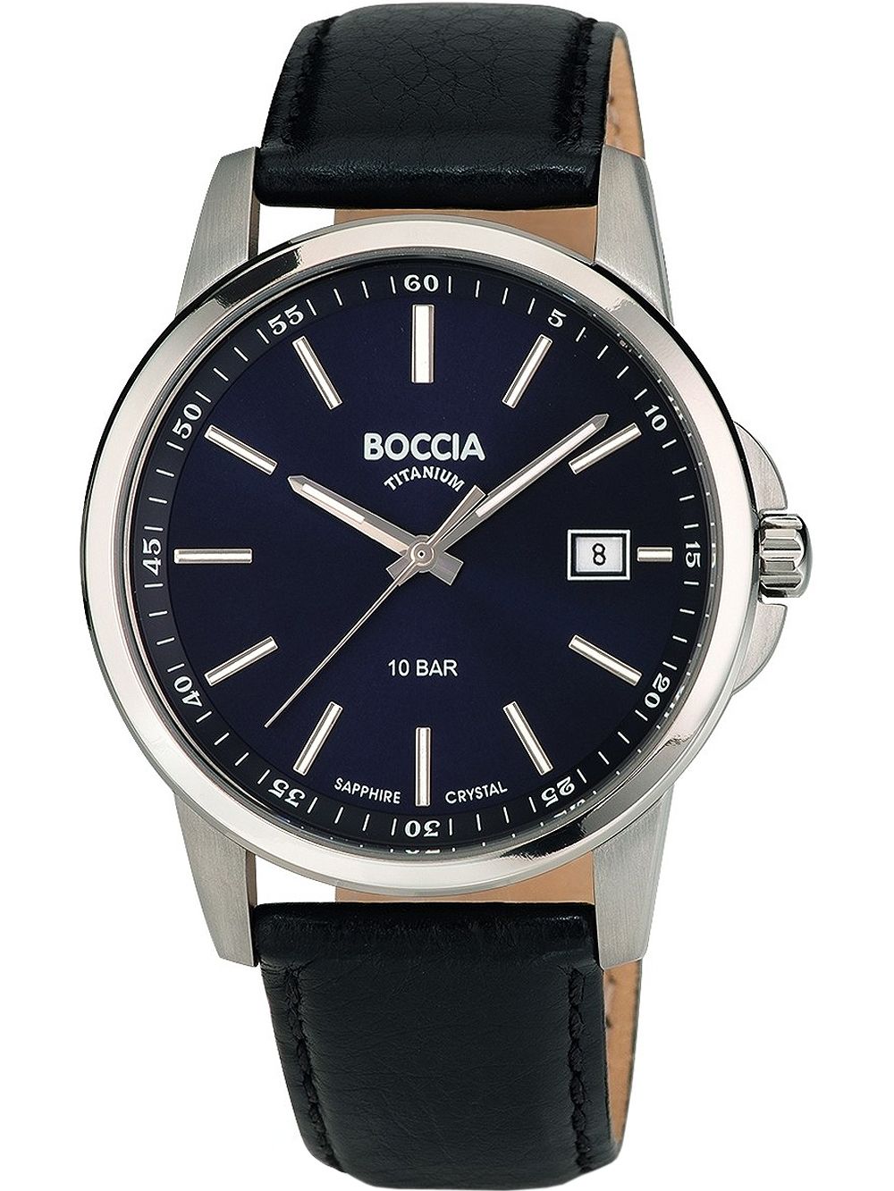 Boccia Titanium 3633-01 Herren Armbanduhr • Saphirglas • Titangehäuse