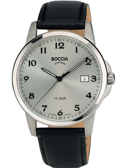 Boccia Titanium 3633-03 Herrenuhr Silber • Saphirglas • 10 ATM wasserdicht
