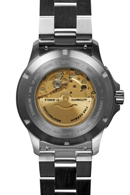 Bauhaus Aviation Iron Annie 2862M-3 Herrenuhr Blau • Saphirglas • Titangehäuse, Bild 2