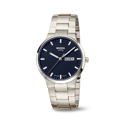Boccia 3649-02 Herren Armbanduhr • Saphirglas • Tag/Datum-Anzeige