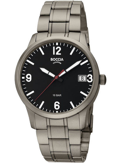 Boccia Classic 3650-03 Herren Armbanduhr • Titangehäuse 40 mm • 10 bar Wasserdicht