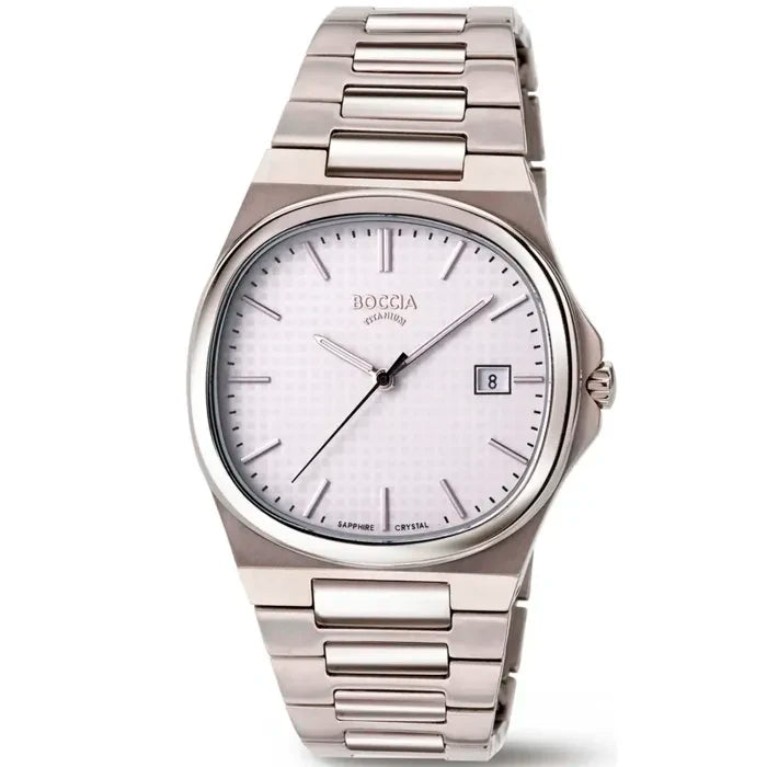 Boccia Pabor 3657-01 Herren Armbanduhr • Saphirglas • Titan-Gehäuse und -Armband