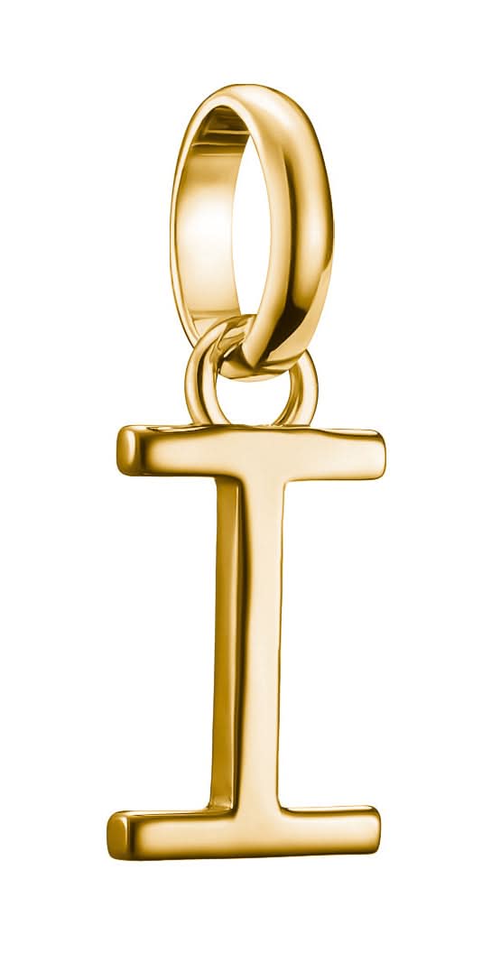 Thomas Sabo Charm Pendente Lettera I Connect Placcato Oro