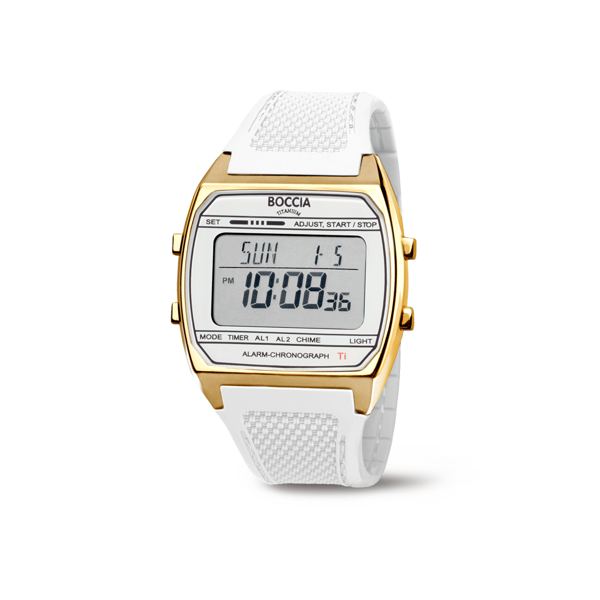 Boccia 3738-01 Herrenuhr Titanium Digital Chronograph • Alarm & Datum • Titan-Gehäuse, Bild 2