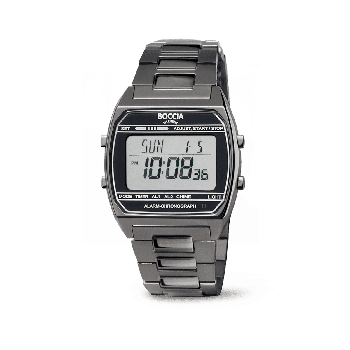 Boccia 3738-01 Herrenuhr Titanium Digital Chronograph • Alarm & Datum • Titan-Gehäuse, Bild 5