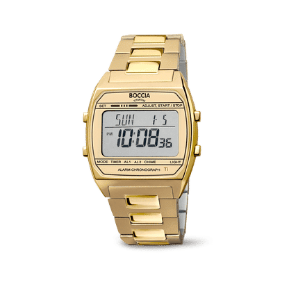 Boccia 3738-06 Unisex-Armbanduhr Blau • Reintitan-Gehäuse • Digitalchronograph mit Alarm, Bild 5