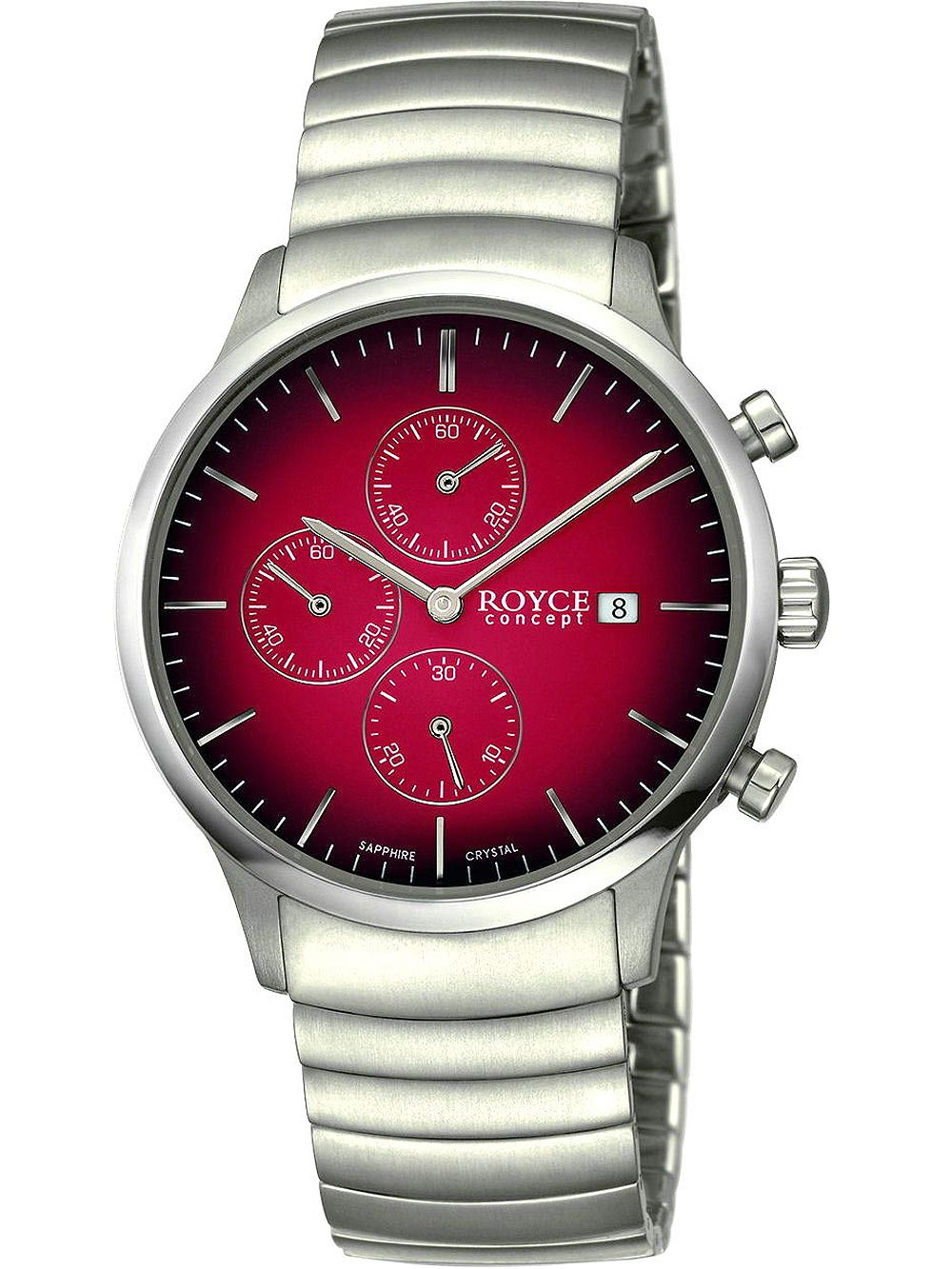 Boccia Royce 3743-02 Herren Armbanduhr Rot • Titan-Chronograph • Saphirglas