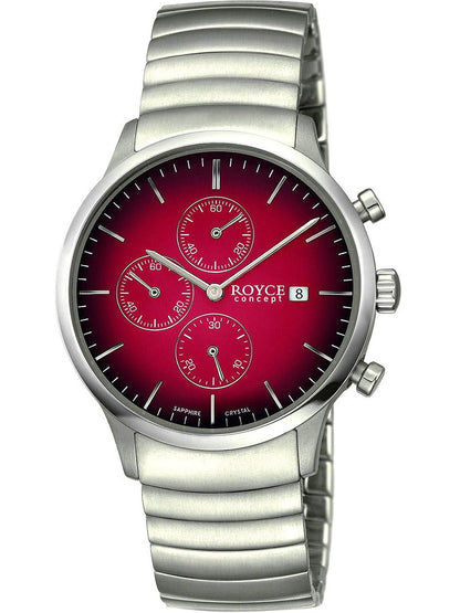 Boccia Royce 3743-02 Herren Armbanduhr Rot • Titan-Chronograph • Saphirglas