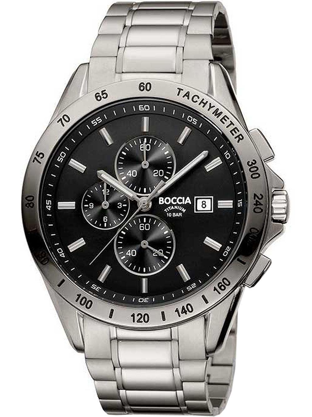 Boccia Titanium 3751-01 Herrenuhr Blau • Titan-Chronograph • Saphirglas, Bild 3