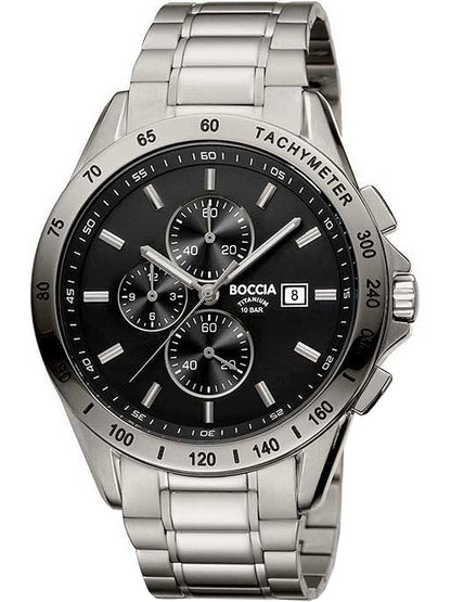Boccia Titanium 3751-01 Herrenuhr Blau • Titan-Chronograph • Saphirglas, Bild 3