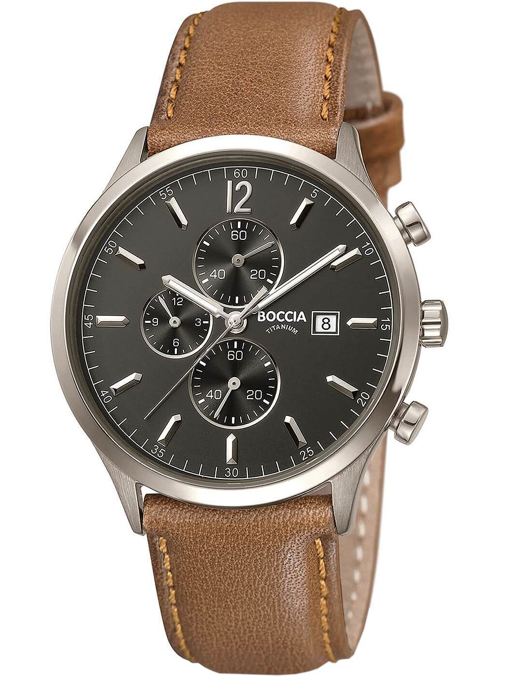 Boccia Titanium 3753-04 Herren Chronograph • Titan-Gehäuse • Mineralglas
