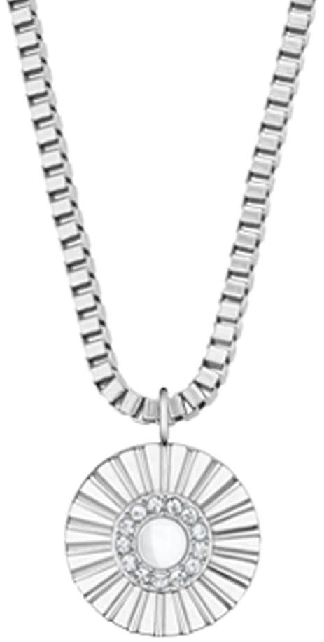 Collana con ciondolo scintillante in cristallo, finitura argento lucido - BERING Modello: 465-150-450