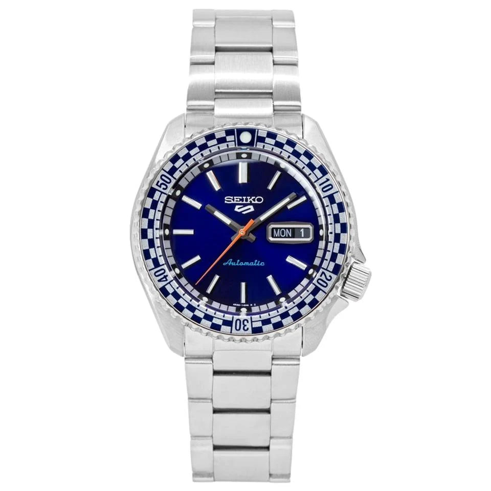 Seiko 5 Sports SRPK65K1 Orologio da Uomo Blu • Movimento Automatico Seiko 4R36 • Indicazione di Data e Giorno della Settimana