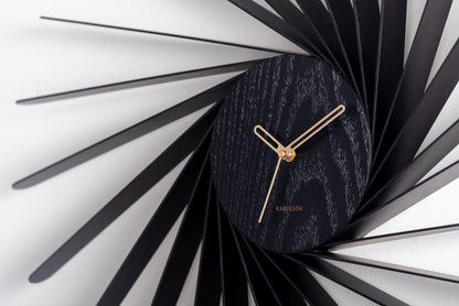 Karlsson Helix XL KA5890BK Wanduhr Schwarz • Holzfurnier • Großes XXL-Design, Bild 4