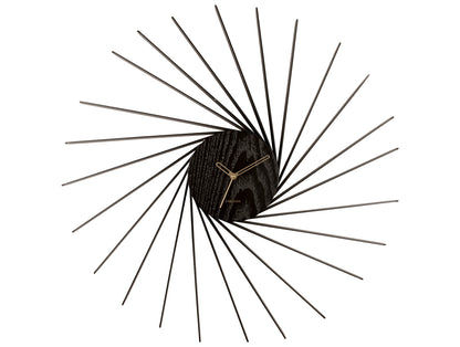 Karlsson Helix XL KA5890BK Wanduhr Schwarz • Holzfurnier • Großes XXL-Design
