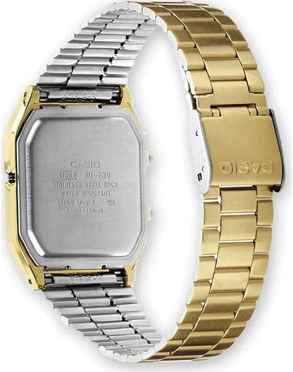 Casio Vintage AQ-230GA-5AMQYES Orologio • Iconico Design retrò • Doppio fuso orario