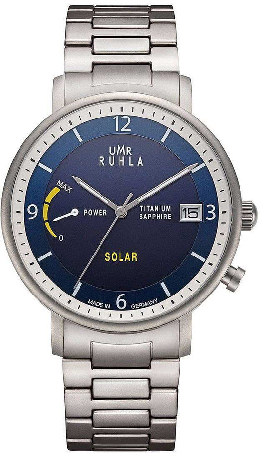 Orologio da uomo UMR Ruhla Titan Solar 94103M • Titanio leggero • Vetro zaffiro