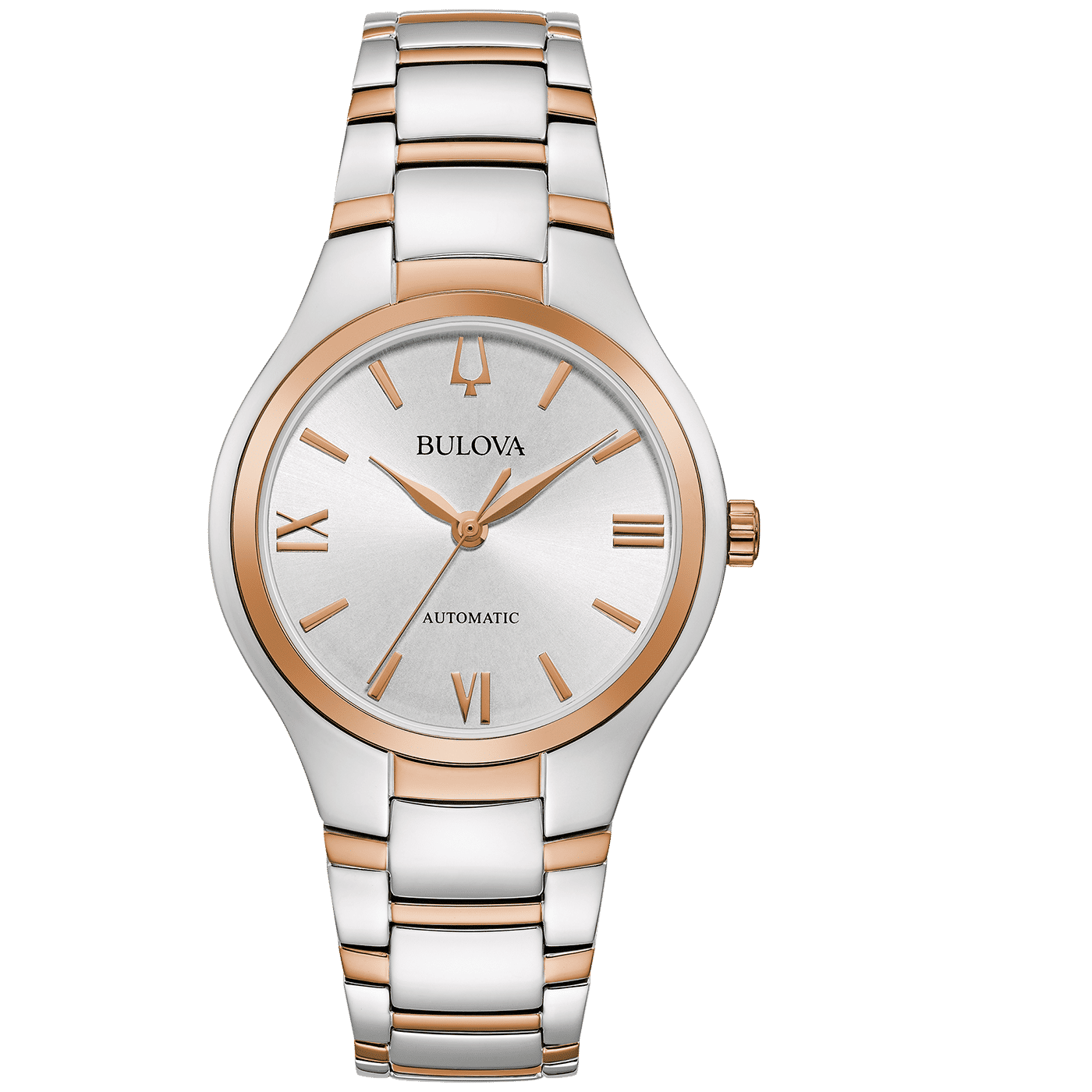 Bulova Sutton 98L313 Damenuhr Silber • Automatikwerk mit Glasboden • Bicolor Edelstahlarmband
