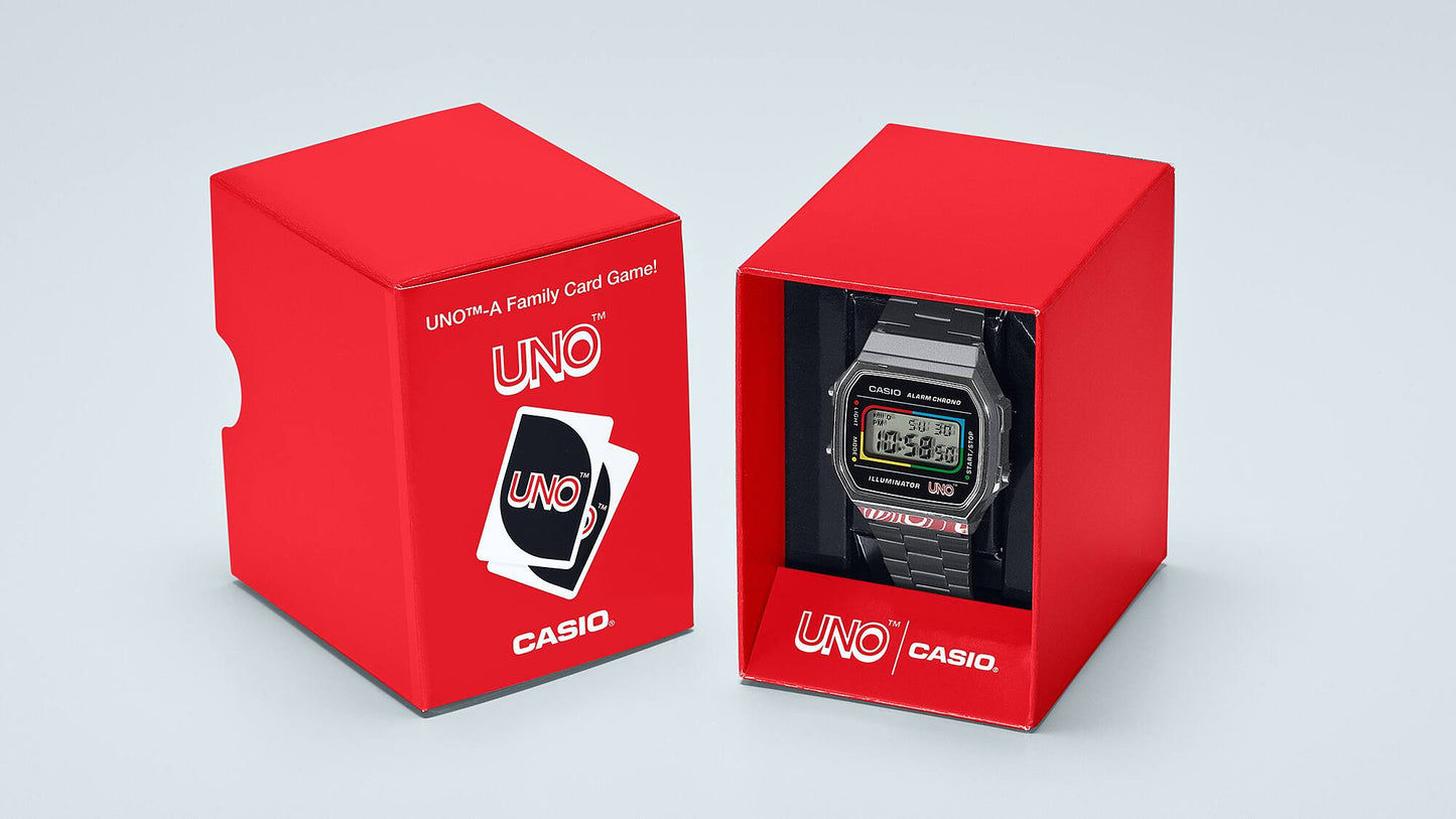 Casio A168WEUC-1AER Vintage Unisex Armbanduhr • UNO Special Edition • EL-Hintergrundbeleuchtung, Bild 9