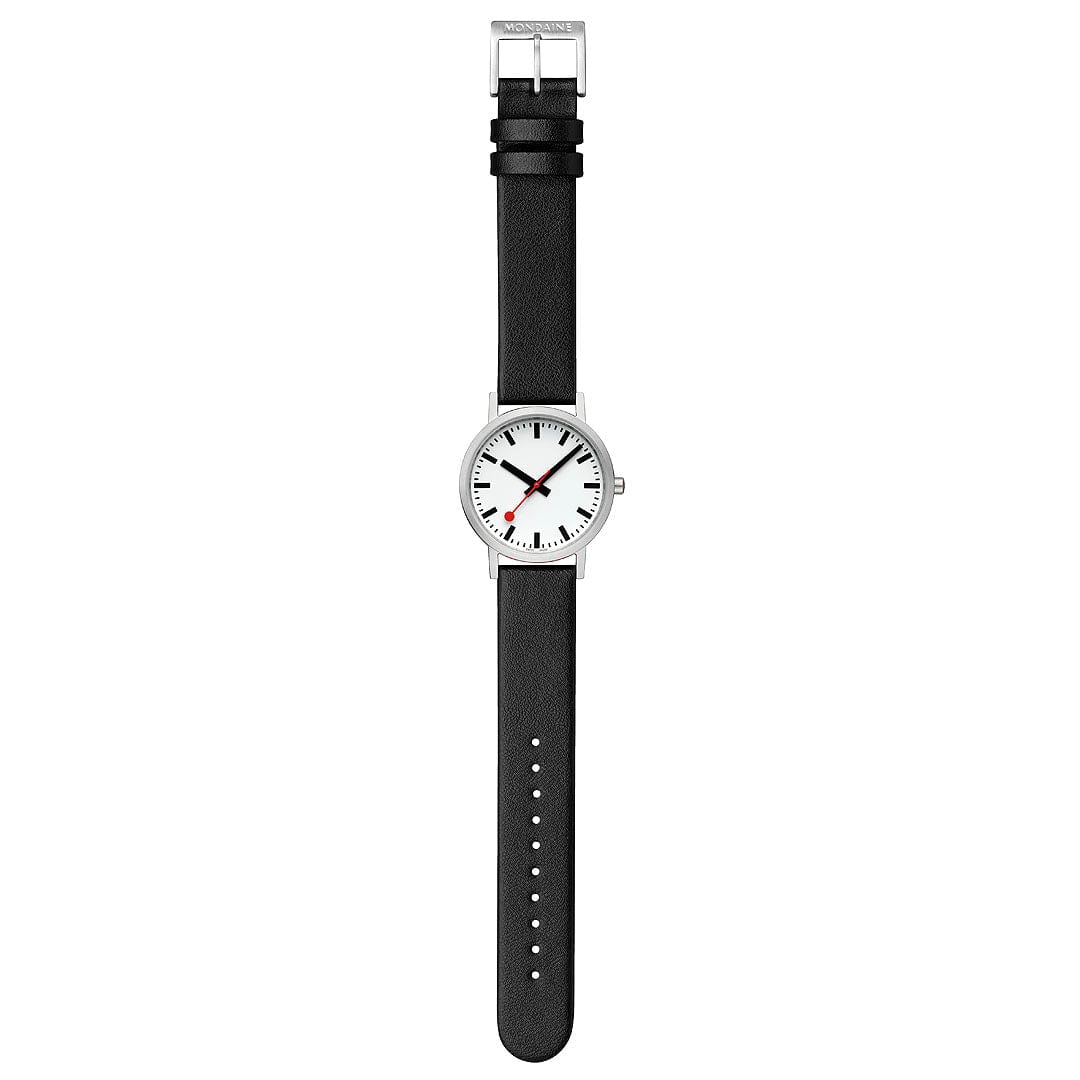 Mondaine Classic A660.30314.16OMV Damenuhr Schwarz • Veganes Traubenleder • Schweizer Quarzwerk, Bild 6