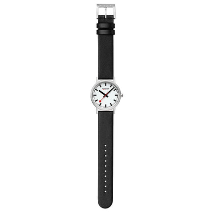 Mondaine Classic A660.30314.16SBBV Damen Armbanduhr Schwarz • Veganes Traubenleder • Schweizer Quarzwerk, Bild 6